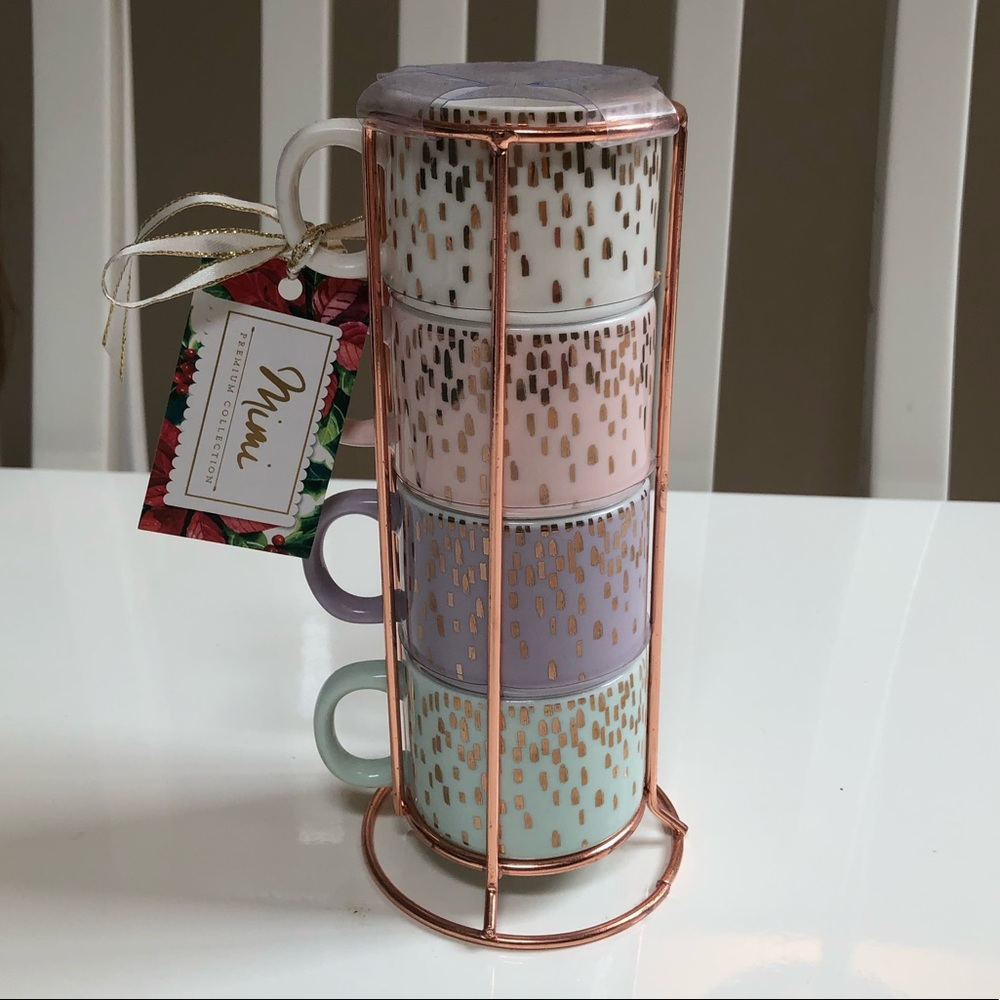 ⭐️Host Pick⭐️ - 4 espresso cups & holder - Picture 1 of 3